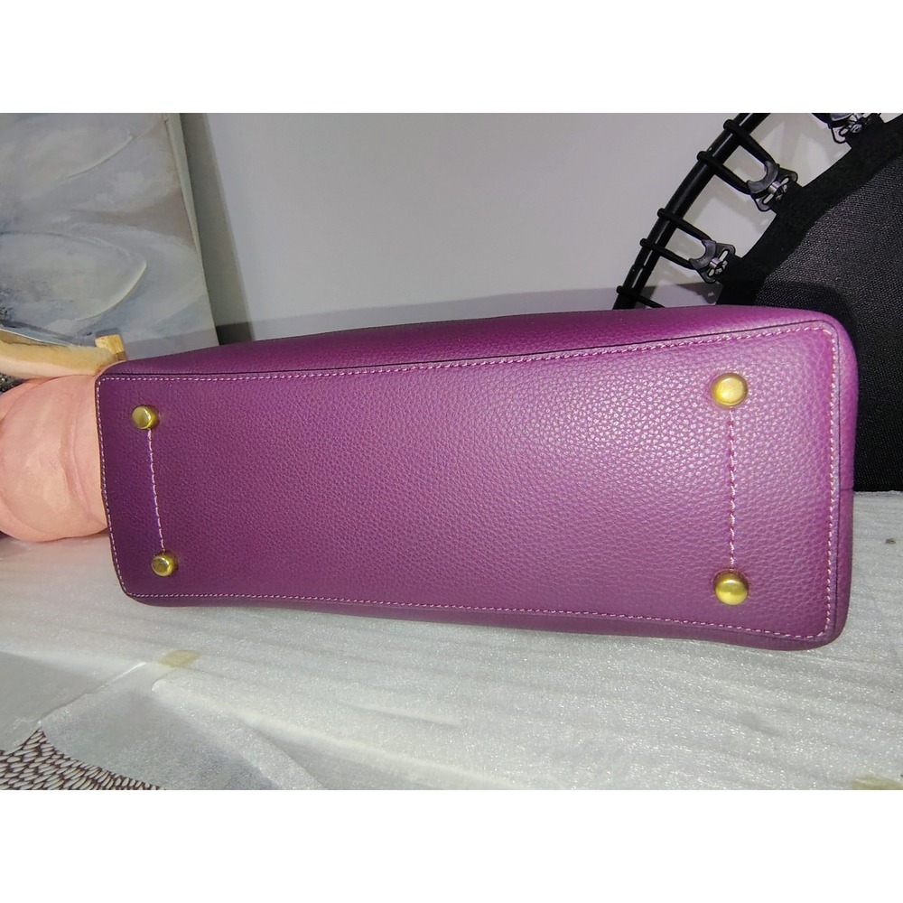 NWT Coach Willow Shoulder Bag Deep Berry Pebble Leather C2590 Crossbody Purple - Picture 11 of 11